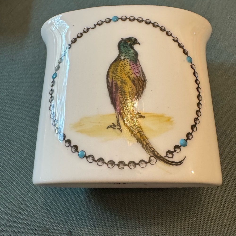 Royal Worcester Cigarette or toothpick Bird Ceramic Vase